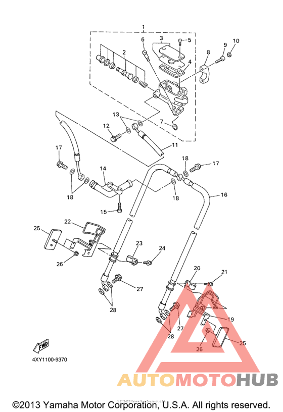 Front master cylinder brake