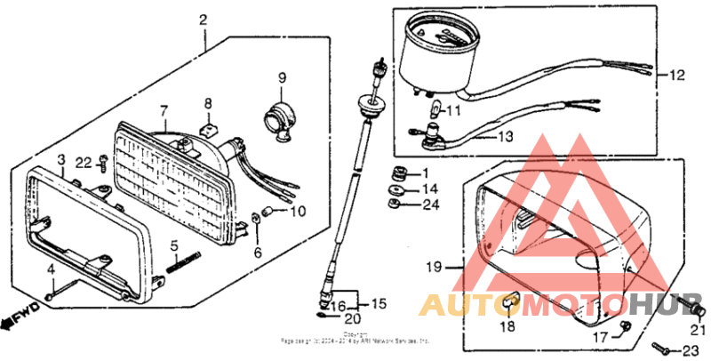 Headlight + speedometer