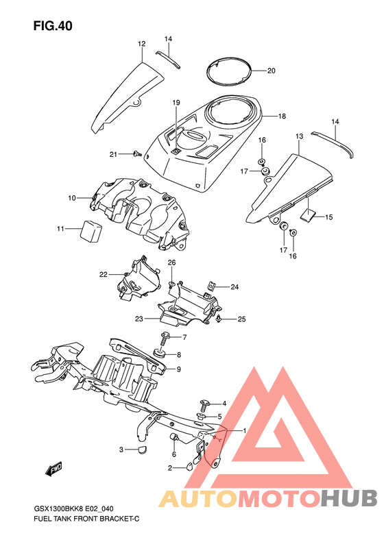 Топливный бак front bracket