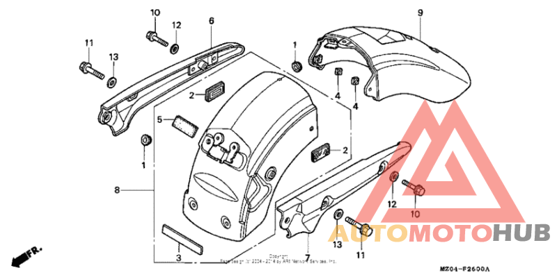 Rear fender + grab rail