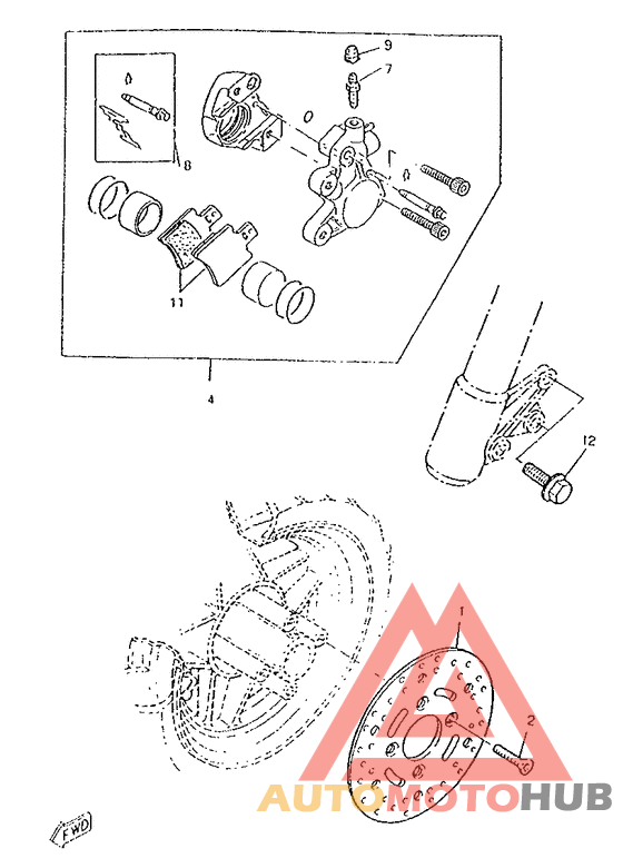 Front brake. caliper