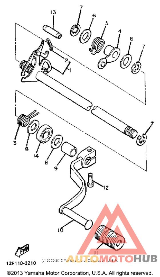 Shift shaft pedal