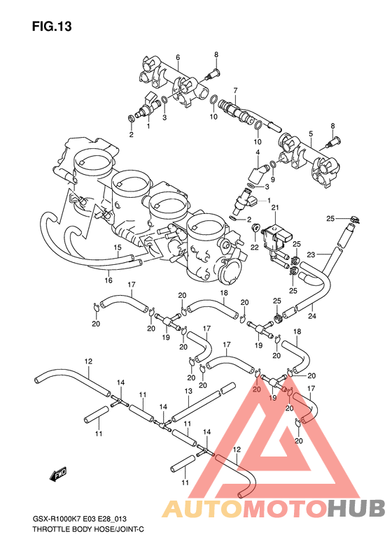 Throttle body hose/joint