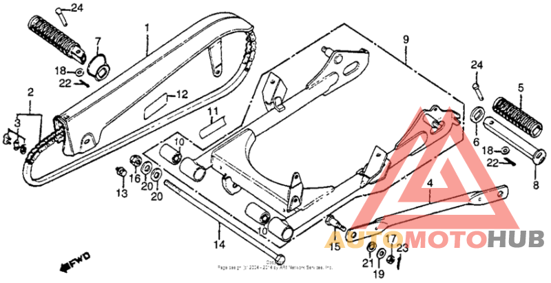 Swingarm + chain case y-