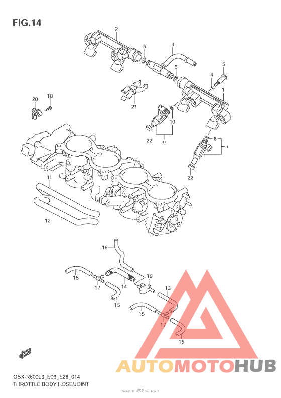 Throttle Body Hose/joint (Gsx-R600L3 E03)