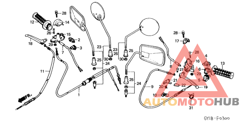 Handle lever/switch/cable