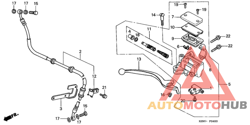 Fr. brake master cylinder