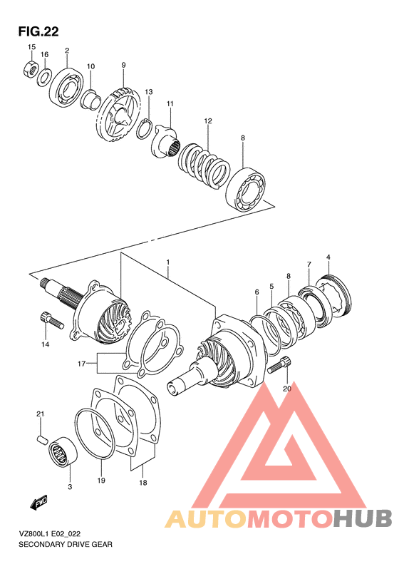 Secondary drive gear