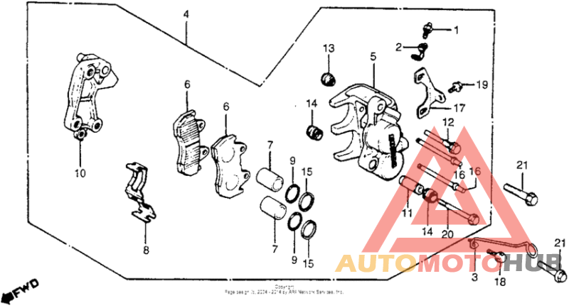 Cm400c front brake caliper 81