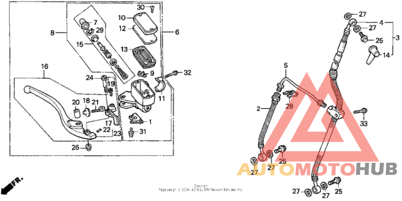 Fr. brake master cyl.