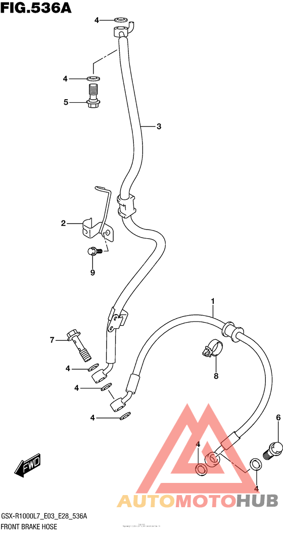 Front Brake Hose (Gsx-R1000L7 E03)