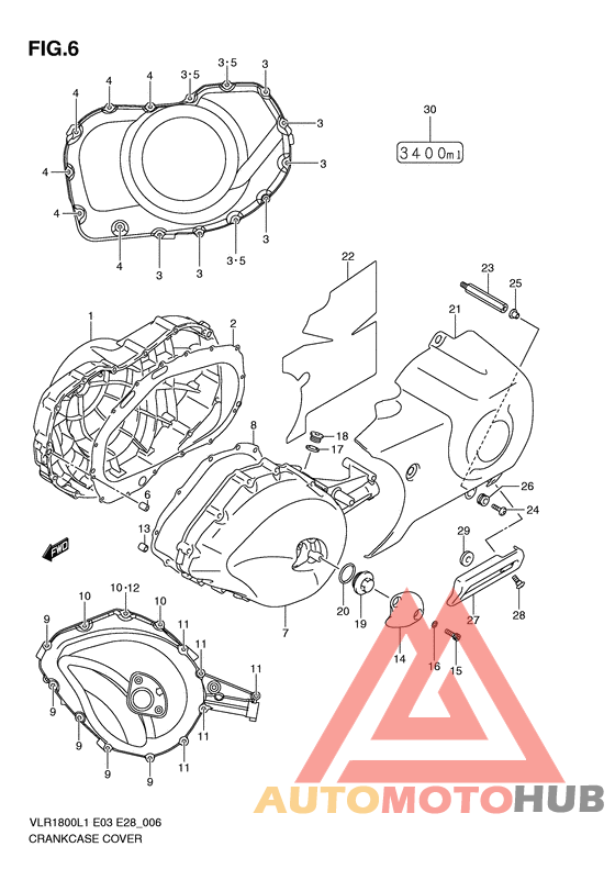 Crankcase cover ass`y  (v