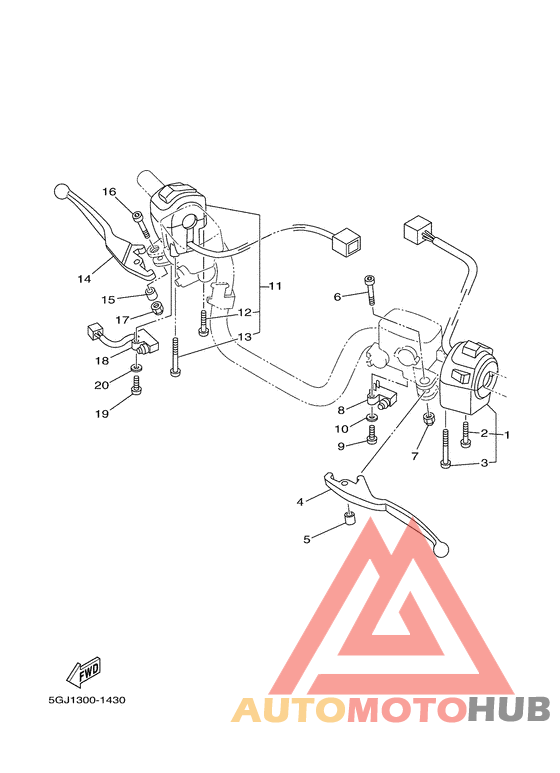 Handle switch. lever