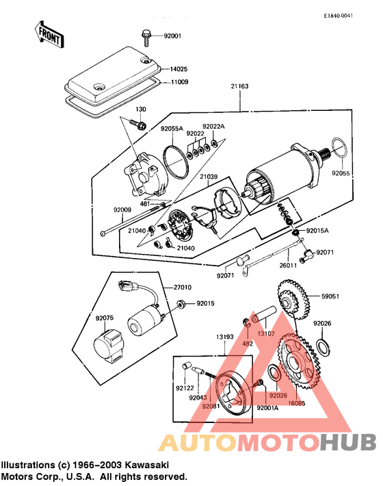 Starter motor/starter clutch