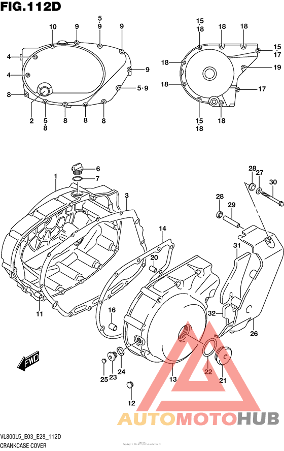Crankcase Cover (Vl800Tl5 E28)