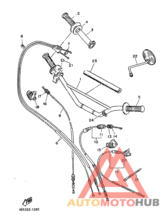 Steering handle. cable