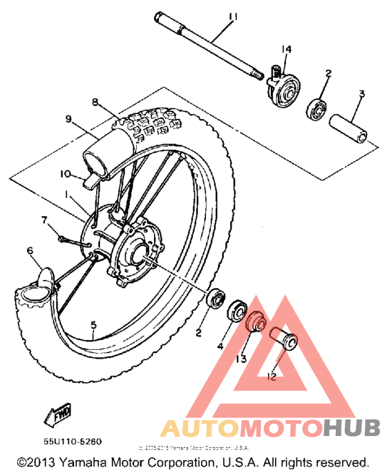 Переднее колесо