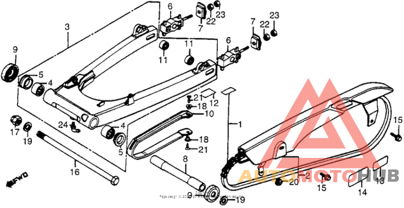 Swingarm + chain guard