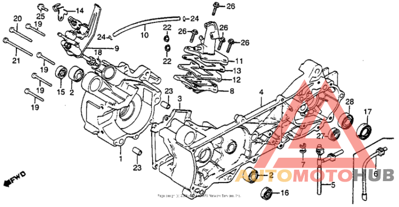 Crankcase + oil pump