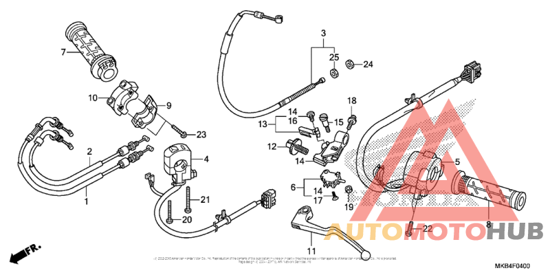 Handle Lever + Switch + Cable