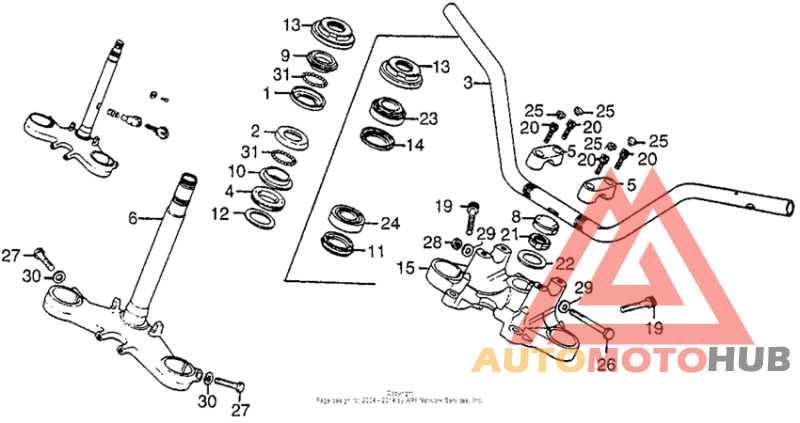 Handlebar + top bridge + stem