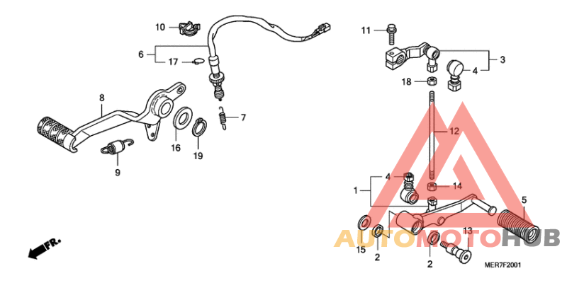 Brake pedal/ change pedal