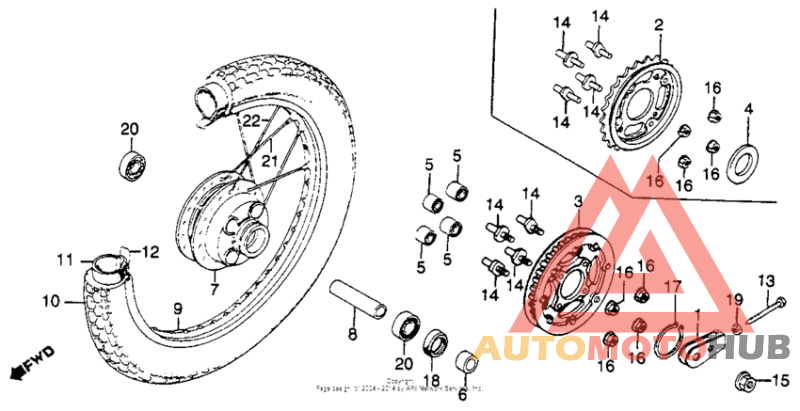 Переднее колесо