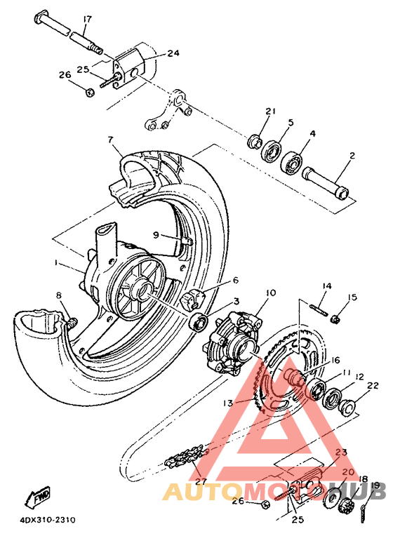 Переднее колесо