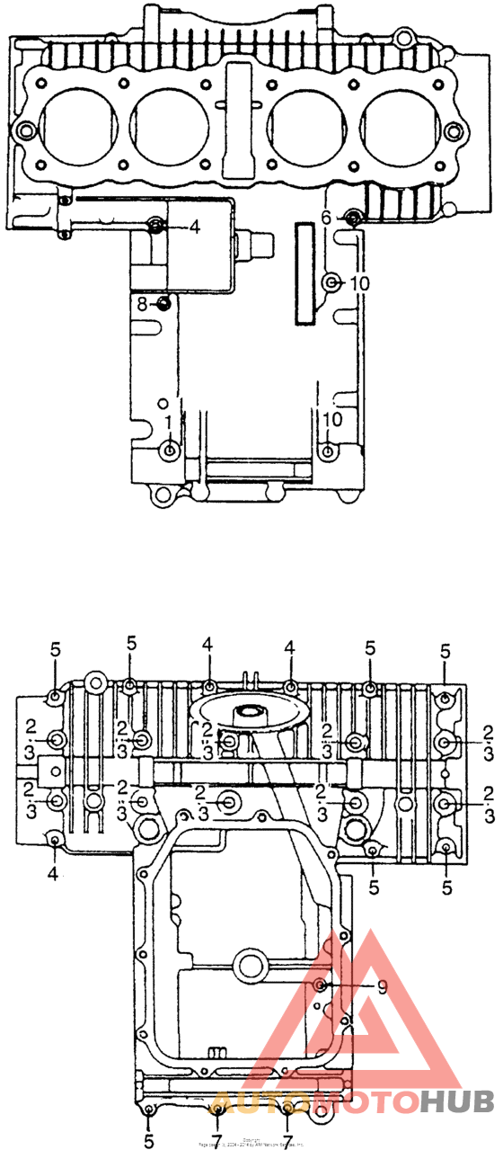 Bolt + washer (crankcase)