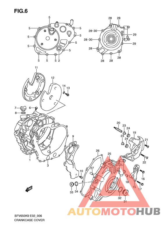 Crankcase cover ass`y  (v