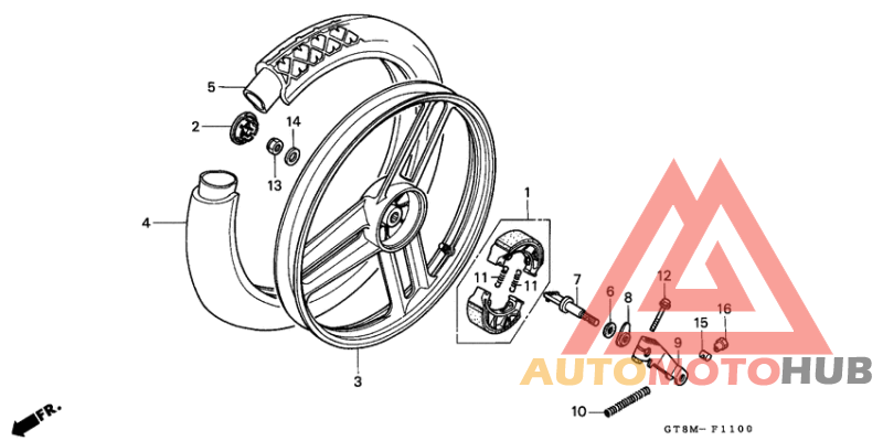 Rear wheel complete assy