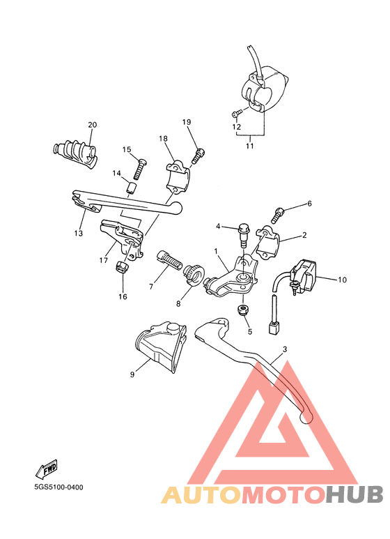 Handle switch. lever