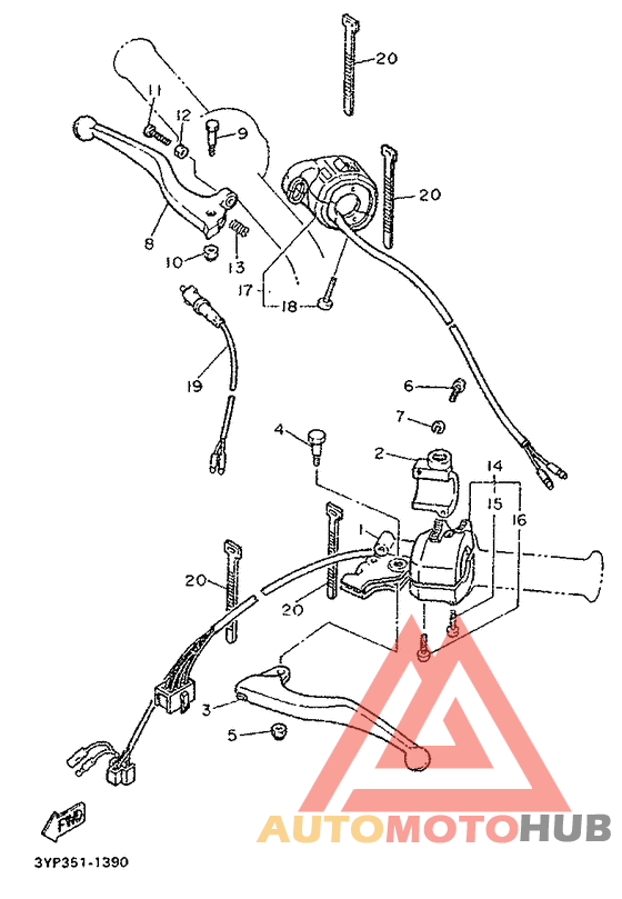 Handle switch. lever