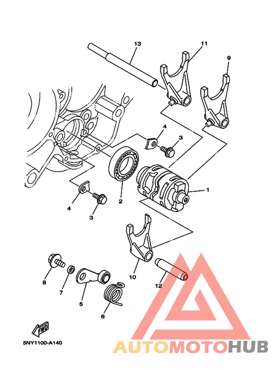 Shift cam & fork