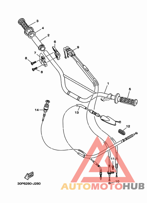 Steering handle & cable