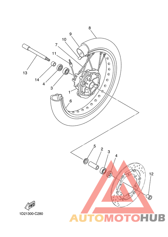Переднее колесо