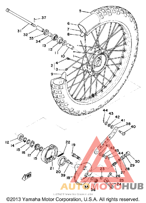 Переднее колесо