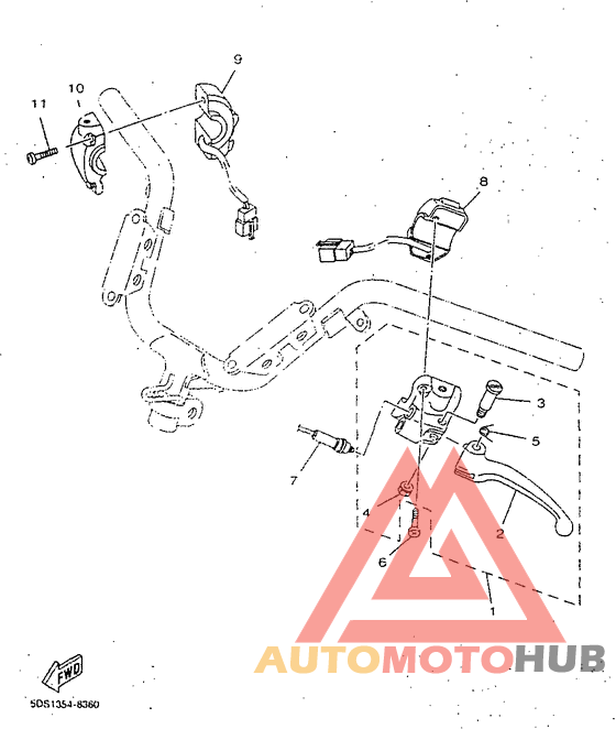 Handle switch. lever