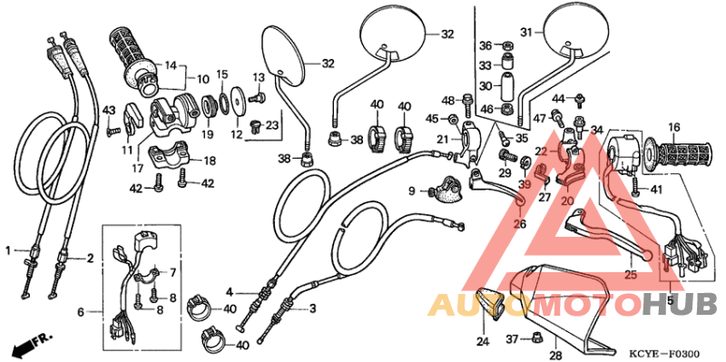 Handle lever/switch/cable