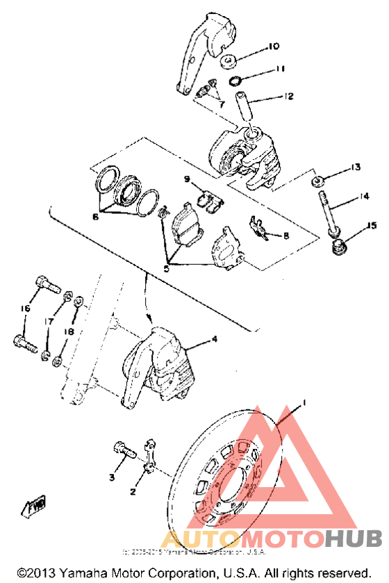 Front disc brake - caliper