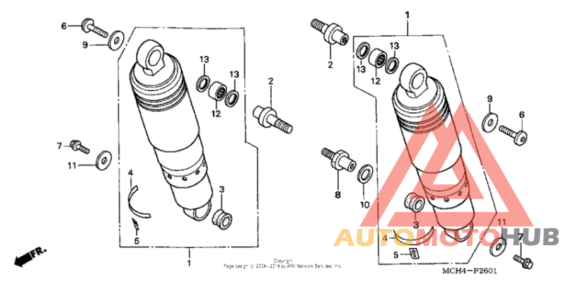 Rear shock absorber (2)