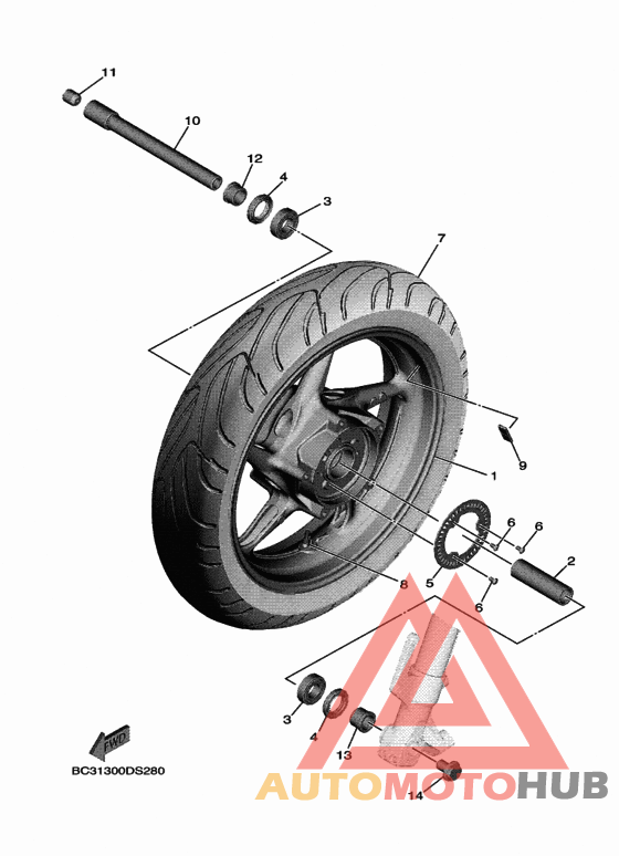 Переднее колесо