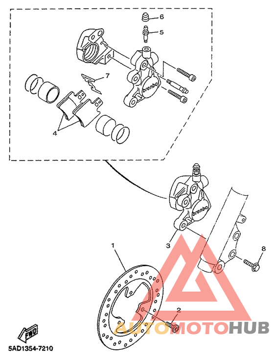 Передний суппорт