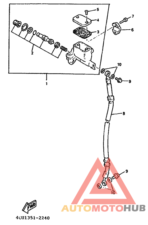M. cylinder for disk brake