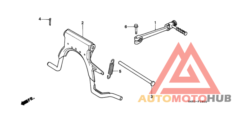 Stand/kick starter arm
