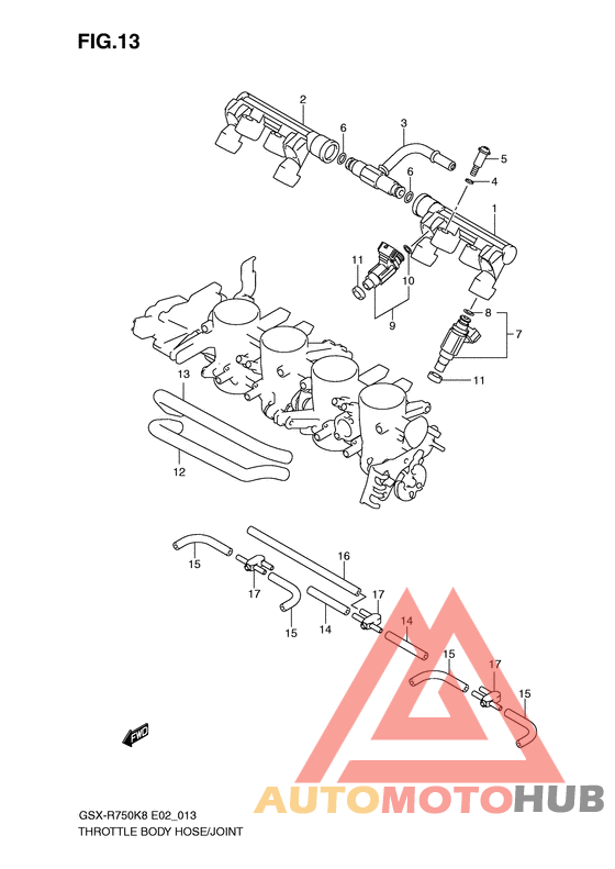 Throttle body hose/joint