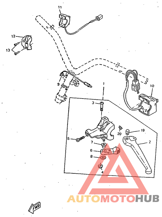 Handle switch. lever
