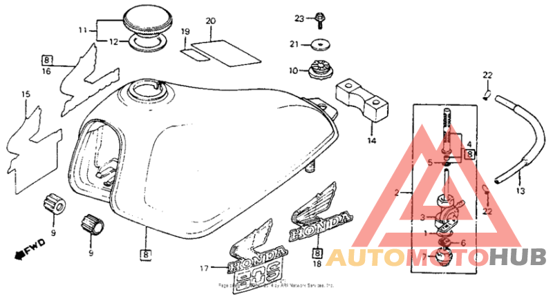 Fuel tank 83-85