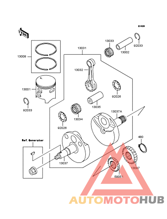 Crankshaft/piston