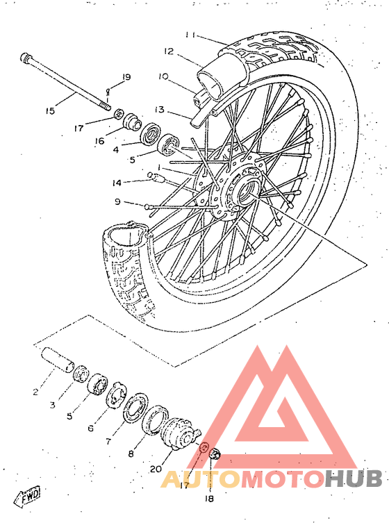 Переднее колесо